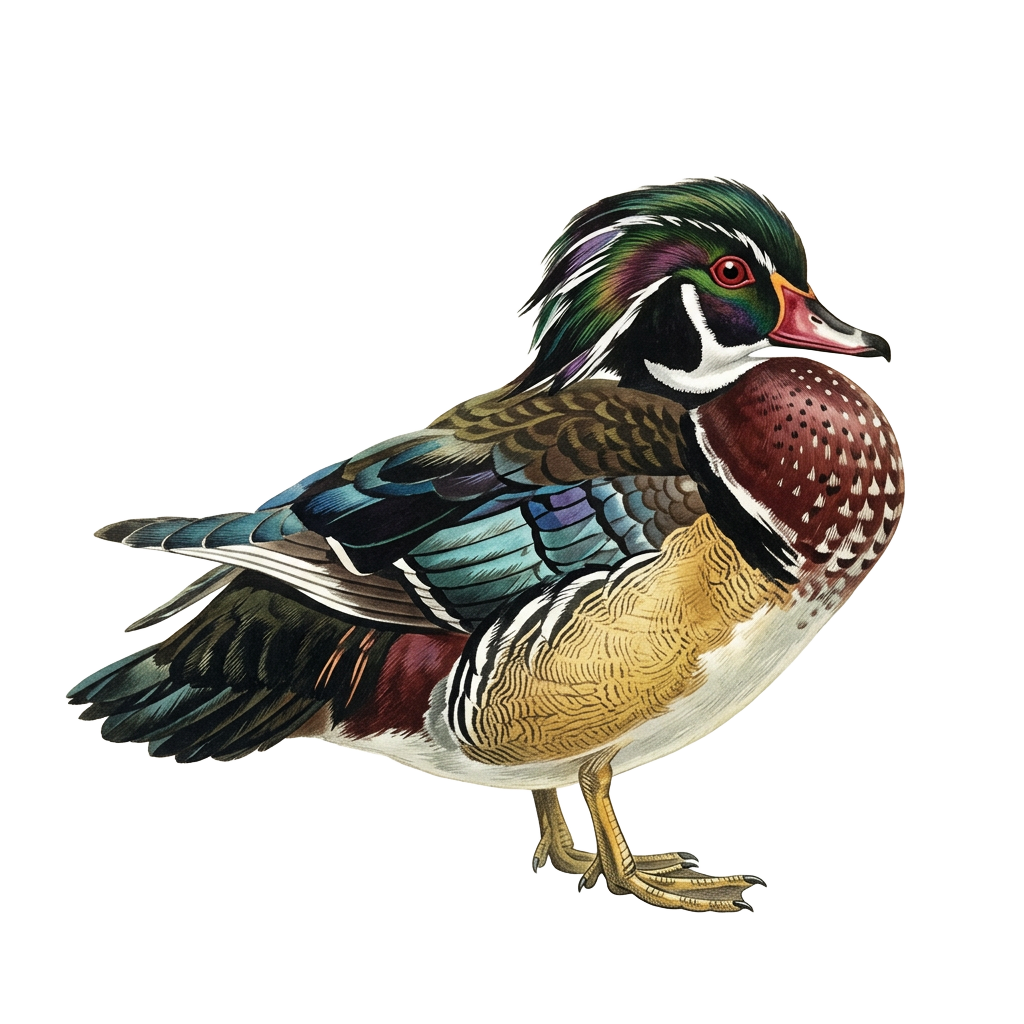 Wood duck after a painting by Glen Loates — Quiet Flock Designs